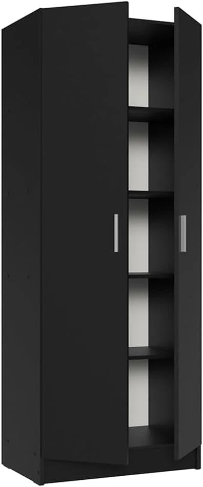 Kitchen Pantry Storage Cabinet 2 Doors with 5 Utility Shelves