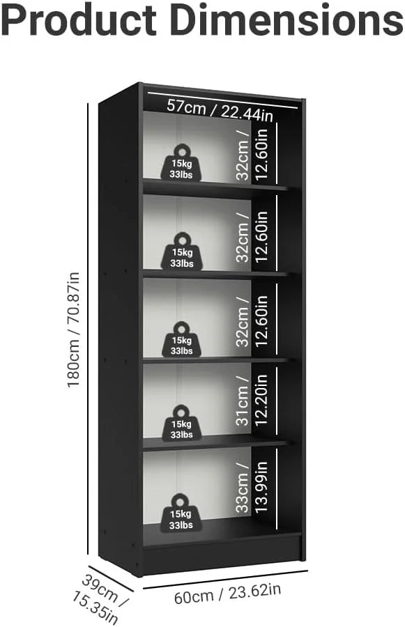 Kitchen Pantry Storage Cabinet 2 Doors with 5 Utility Shelves
