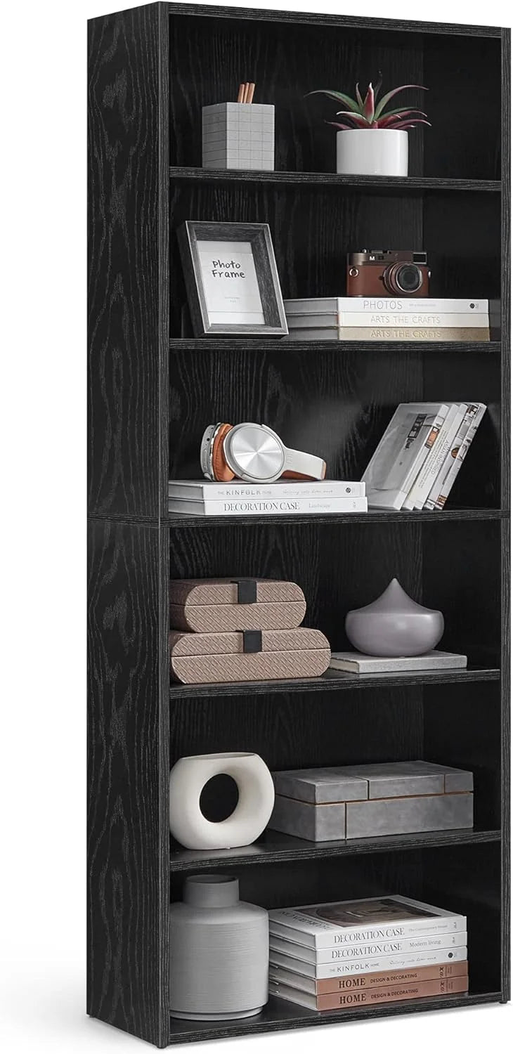 Bookshelf, 6-Tier Bookcase, Book Shelf, Open Storage Shelf