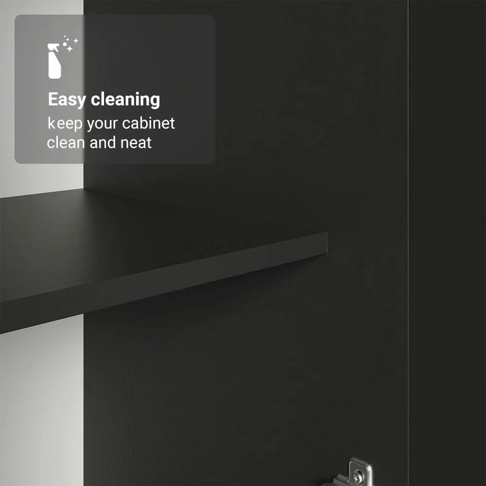 Kitchen Pantry Storage Cabinet 2 Doors with 5 Utility Shelves