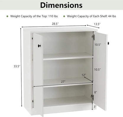 2-Door Storage Cabinet, Modern Floor Cabinet