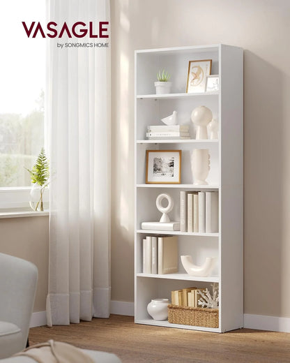 Bookshelf, 6-Tier Bookcase, Book Shelf, Open Storage Shelf